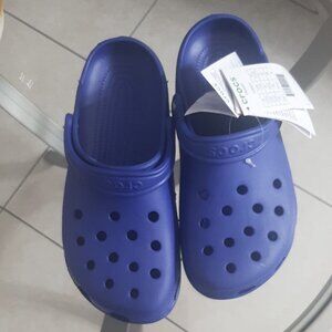 Crocs Classic Clog Unisex Slip Shoe - Ultra Light Water-Friendly Sandals - Blue